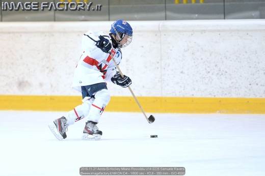 2015-11-21 Aosta B-Hockey Milano Rossoblu U14 0225 Samuele Ravera